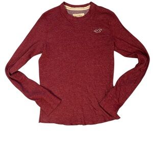 Hollister Burgundy Long Sleeve Sweater